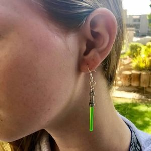 Star Wars Lightsaber Fish Hook Earrings